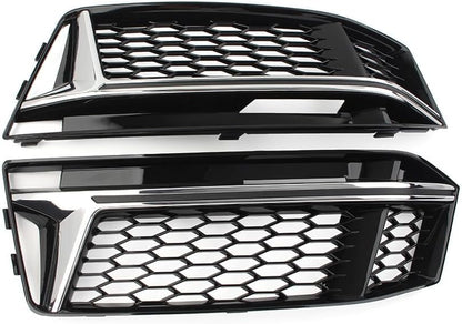 ya 9 10.24 Front Bumper Fog Light Grille Cover Honeycomb for Audi A4 B9 S-Line S4 16-18 cl
