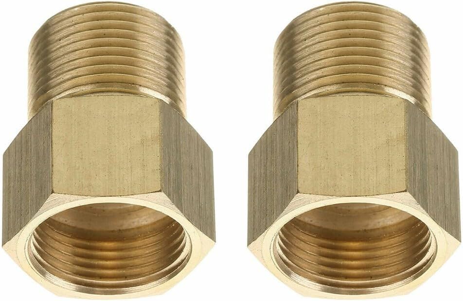 ya 26 10.21 baidi Metric M22 15mm Male To M22 14mm Female Thread Pressure-Washer Coupler Adapterx2