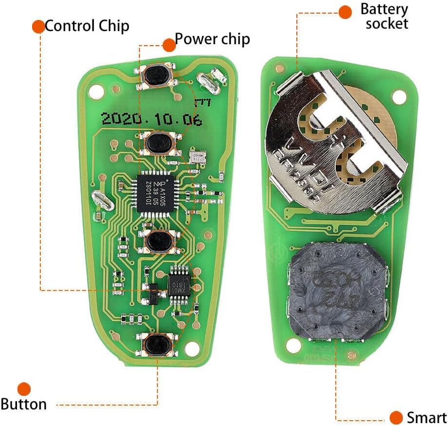 ya 3 8.24 baidi XSKF21EN Universal for Smart Remote Key Memoeial 4 Buttons for VVDI Key Tool