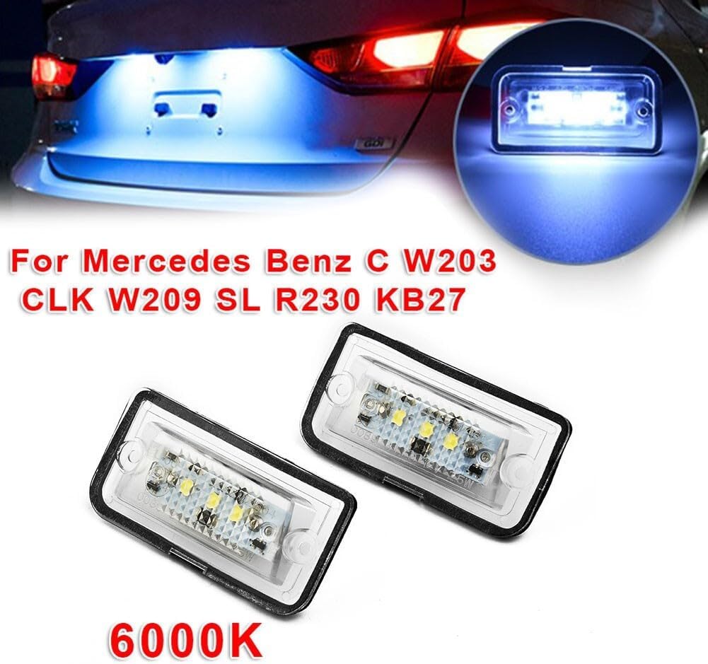 ya 13 9.15 baidi White License Plate Lights For Mercedes SL R230 Replacement Accessories
