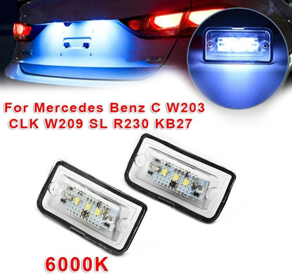 ya 13 9.15 baidi White License Plate Lights For Mercedes SL R230 Replacement Accessories