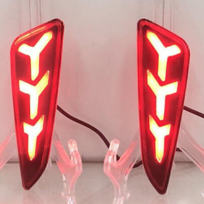 ya 4 8.8.2 Fit for Toyota CHR 2017-2018 Red Rear Bumper Rear Lights Lamps LH+RH Taillight