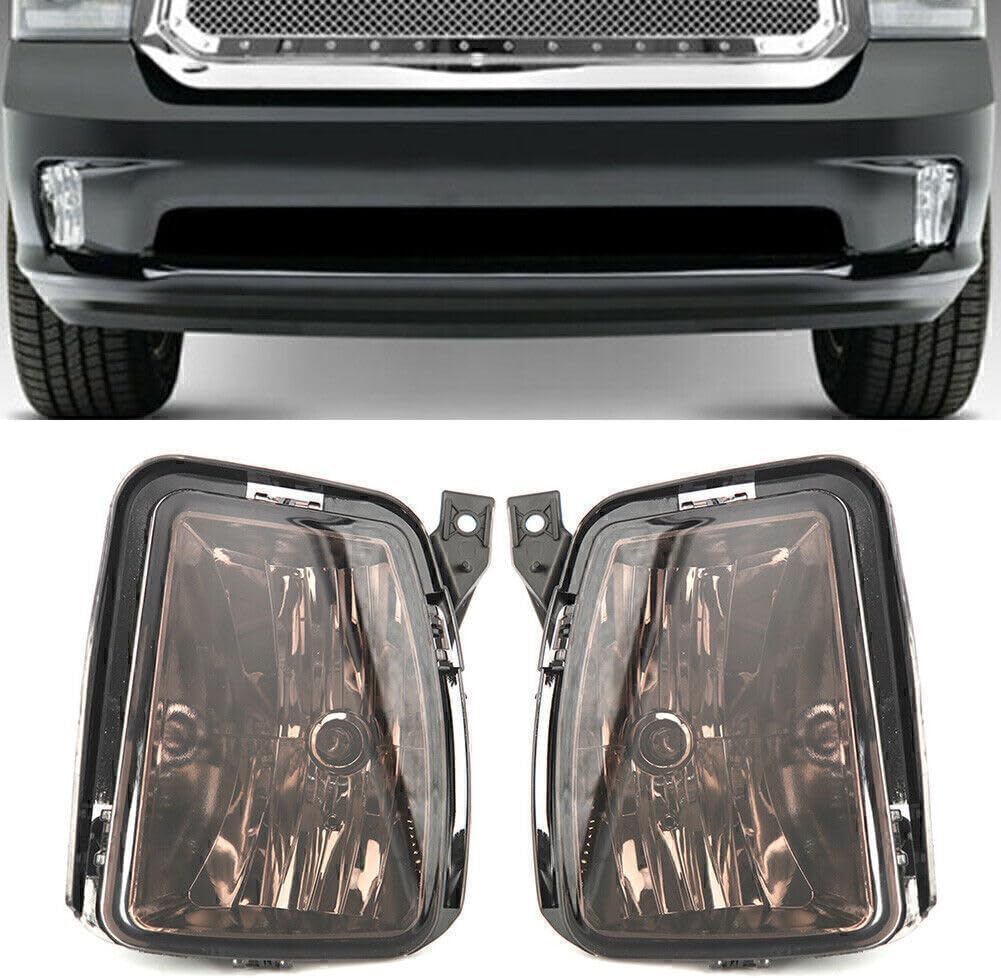 ya 4 8.8 Front Fog Light LH+RH for Dodge RAM 1500 2013-2017 2016 2015 Transparent/Black 