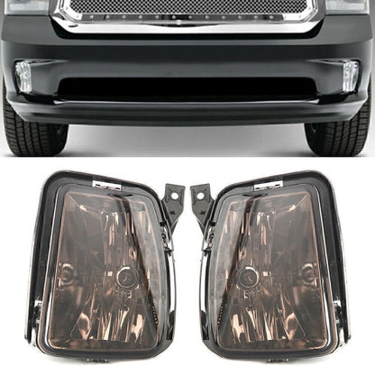 ya 4 8.8 Front Fog Light LH+RH for Dodge RAM 1500 2013-2017 2016 2015 Transparent/Black 