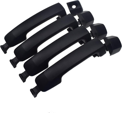 ya 5 8.10 Set of 4 Exterior Door Handles Black for 2007-2018 for Toyota Tundra 69210-0C010
