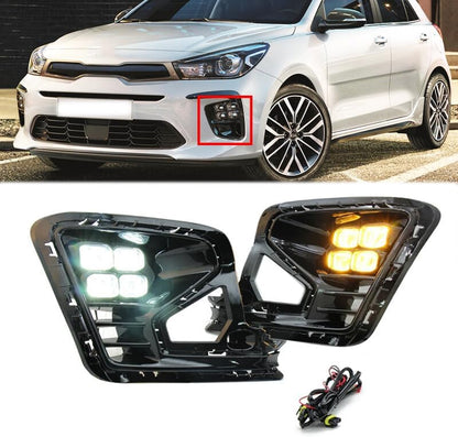 ya 9 10.24 1Pair Front Bumper Fog Light Daytime Running Light LED for Kia Rio 2022 2023