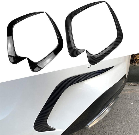 ya 9 10.24 2x Car Rear Fog Light Eyebrow Cover Trim Fit for BMW 3 Series G20 2019-2020