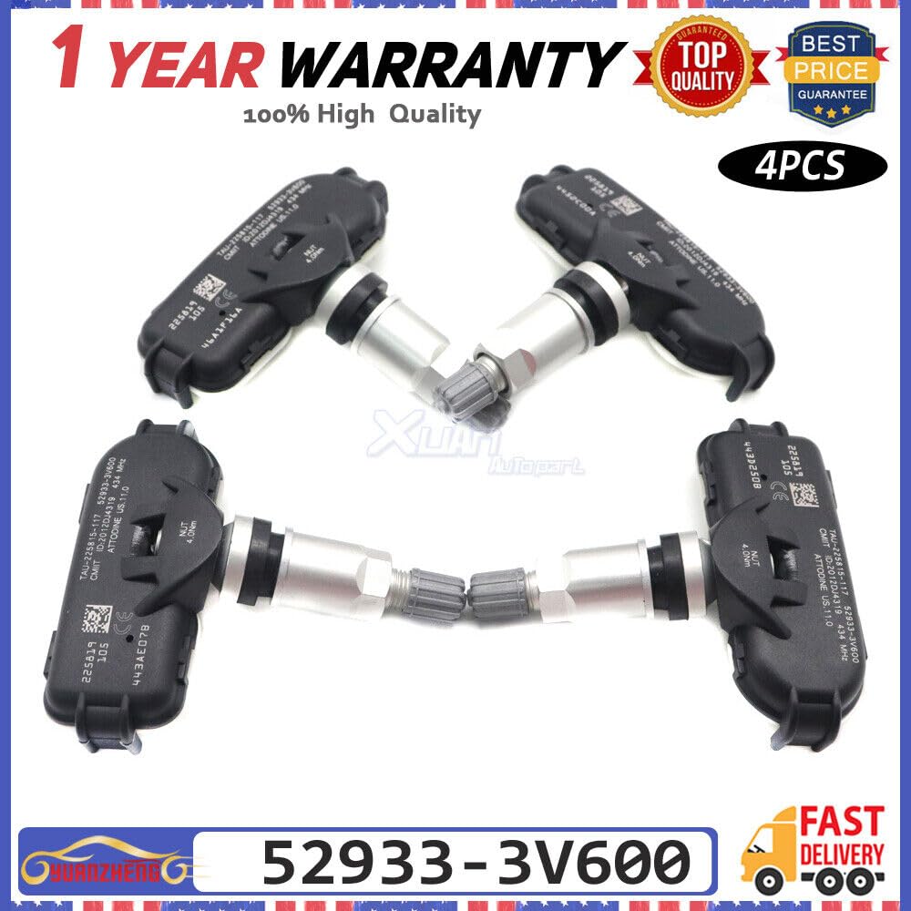 ya 4 8.8 52933-3V600 Package 4X TPMS Suitable for Modern Azera 2015-2017 tire Pressure Sensor