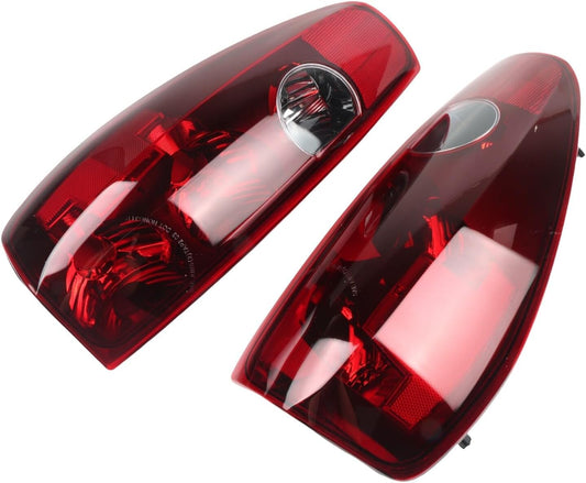 ya 4 8.10 Red Smoked For 04-12 for Chevy Colorado for GMC for Canyon Tail Lights Lamps Pair Left+Right