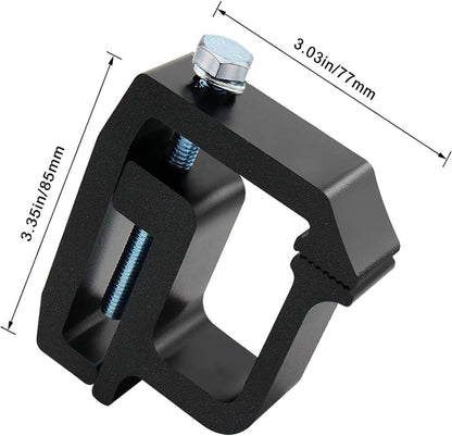 ya 5 8.10 6 Pack Clamp Truck Cover Mount Camper Shell Mount Heavy Duty Aluminum Black