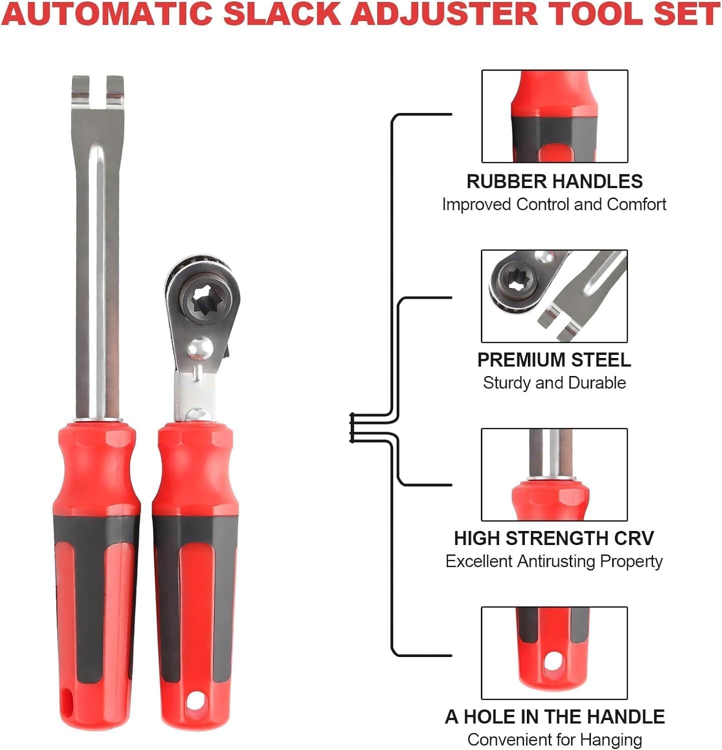 ya 6 8.14 Piece Automatic Slack Adjuster Release Tool Set Double Square Adjustment