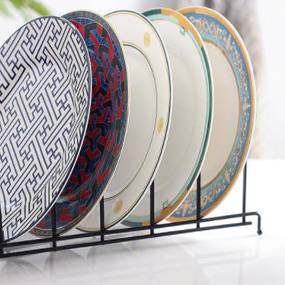 ya 26 10.21 baidi Wrought Iron Stora Rack Plates Holder Baking Pan Organizer Kitchen Dish Dryer-2