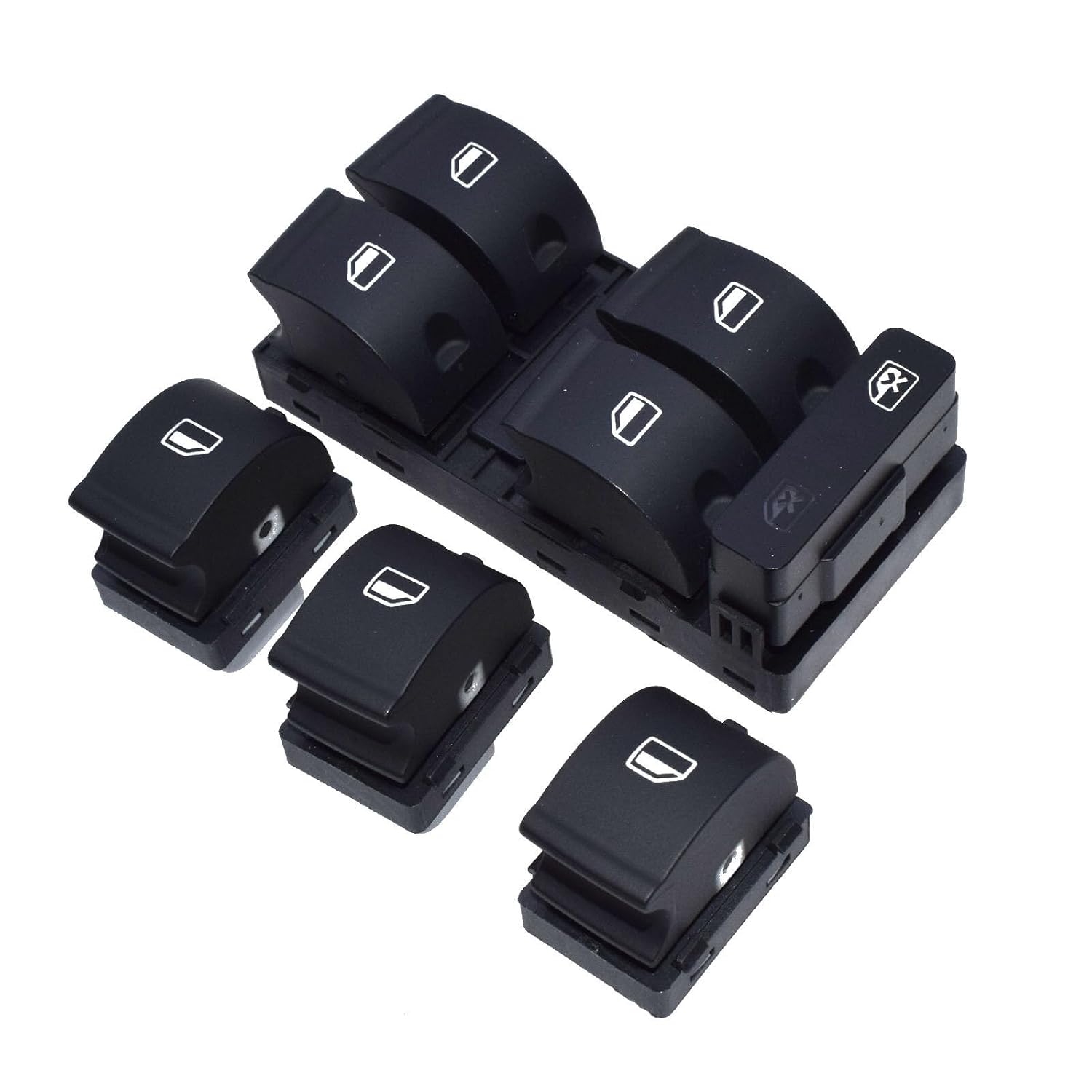 ya 4 8.8.2 4-Piece Master Passenger Power Window Switch Panel Set for Audi A4 2002-2008 