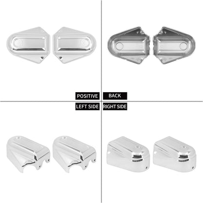 ya 4 8.10 Chrome Bar Shield Rear Axle Covers Swingarm for Harley Softail Slim Deluxe 08-17