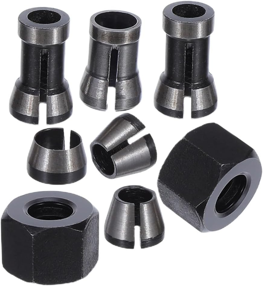 ya 26 10.21 baidi 8 Pcs Trimming Machine Chuck Collet Router Milling Tools Adaptor