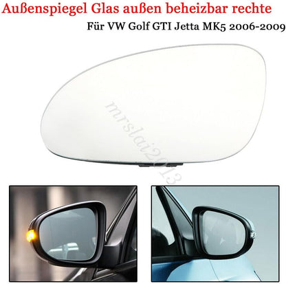 ya 2 8.15 Right Passenger Side Wing Heated Mirror Glass for VW for Golf for Jetta for Passat MK5 B6