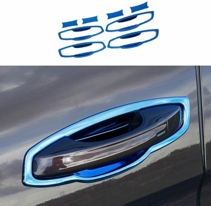 ya 5 8.10 for Volkswagen Atlas 18-23 Blue Look Steel Exterior Outside Door Bowl Cover Trim