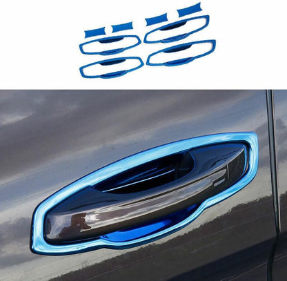 ya 5 8.10 for Volkswagen Atlas 18-23 Blue Look Steel Exterior Outside Door Bowl Cover Trim