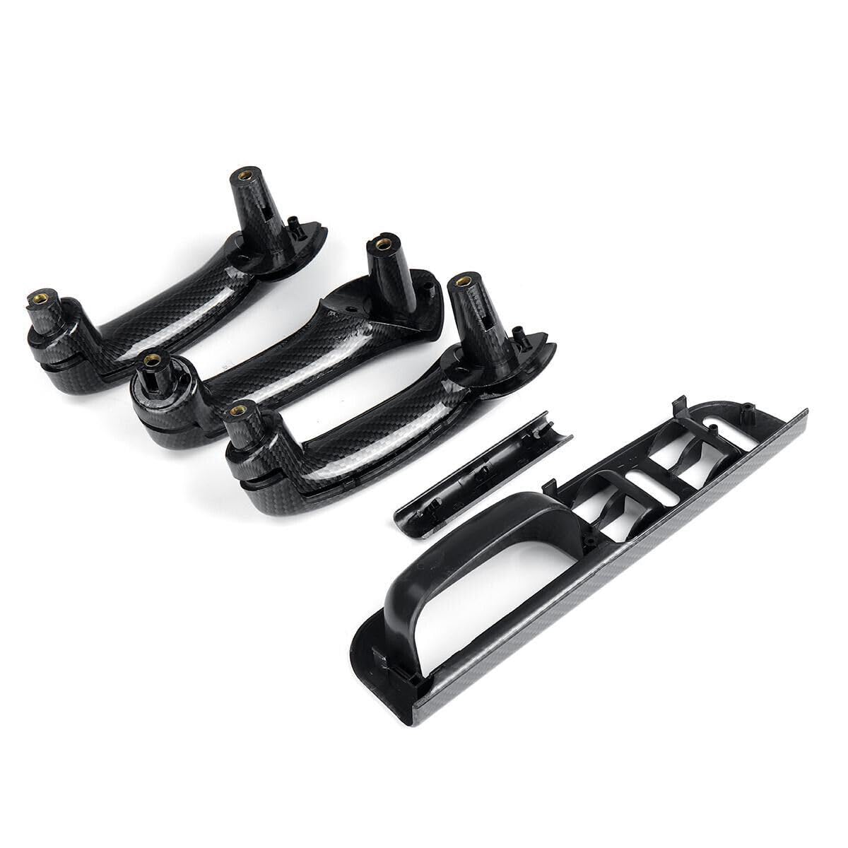 ya 4 8.14 5Pcs RHD Carbon Door Grab Handle Cover Switch Panel for VW for Golf for Jetta MK4