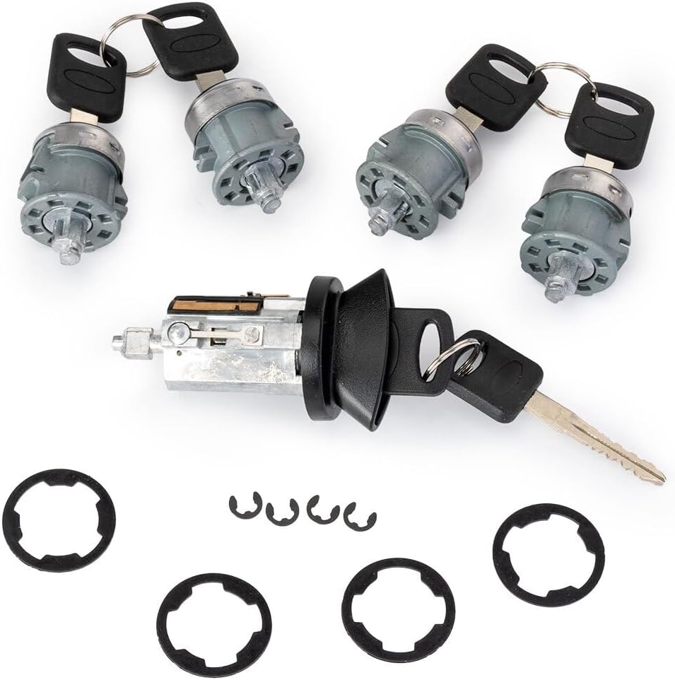 ya 11 9.14 baidiNew Ignition Cylinder and 4 Door Lock Set 703369 for Ford Econoline Van 1997-2020-