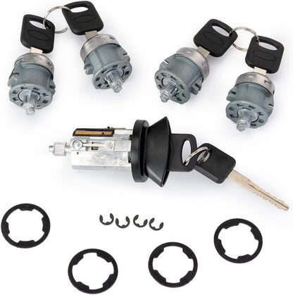 ya 11 9.14 baidiNew Ignition Cylinder and 4 Door Lock Set 703369 for Ford Econoline Van 1997-2020-
