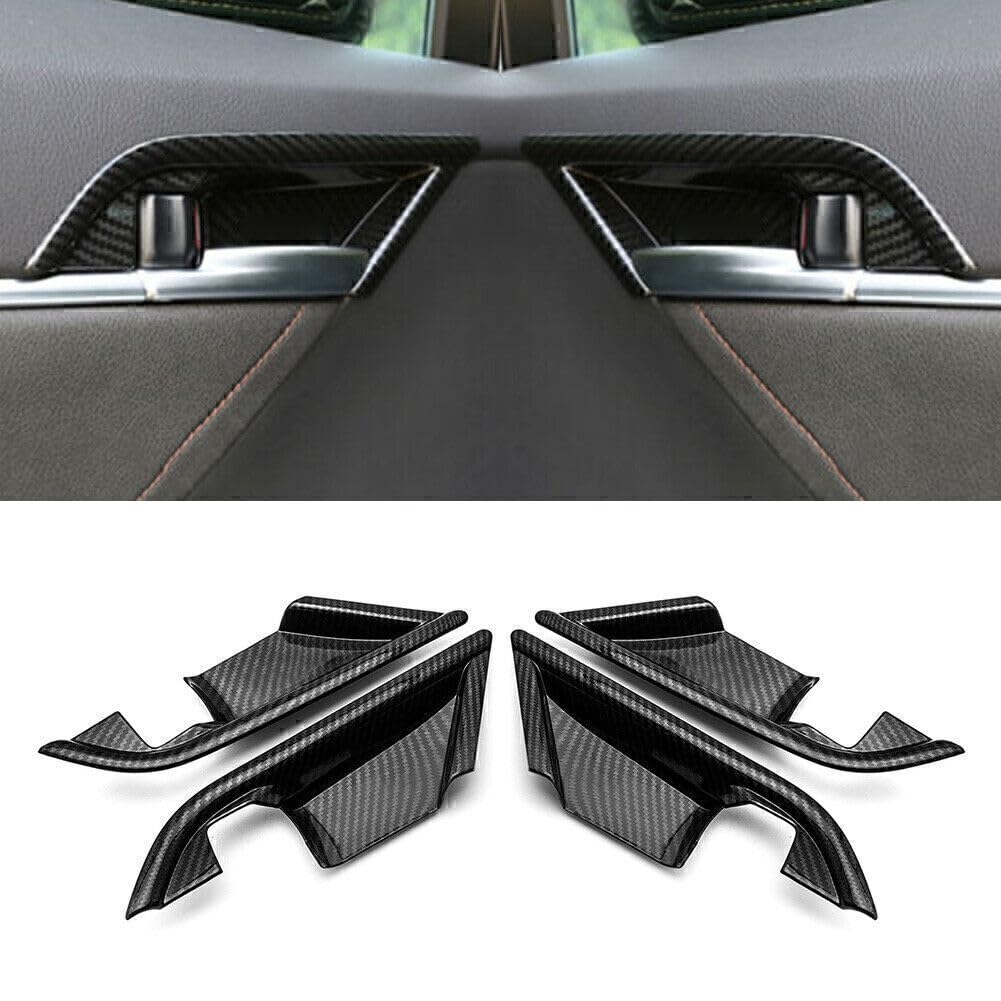 ya 6 8.14 4X Carbon Fiber Inner Side Door Handle Bowl Trim Cover Fit for Toyota for Camry 18 2019