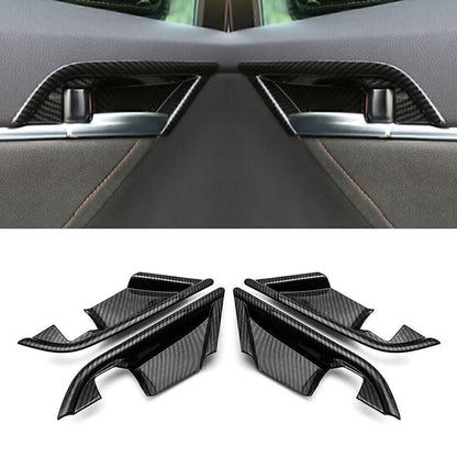 ya 6 8.14 4X Carbon Fiber Inner Side Door Handle Bowl Trim Cover Fit for Toyota for Camry 18 2019