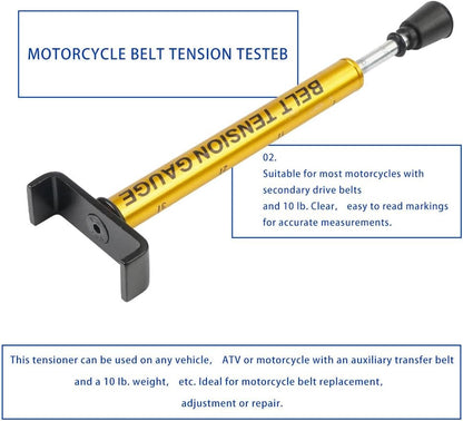 ya 6 8.24 baidi Motorcycle Adjustable Belt Tension Gauge Tool for Harley & All Belt Drive Bike