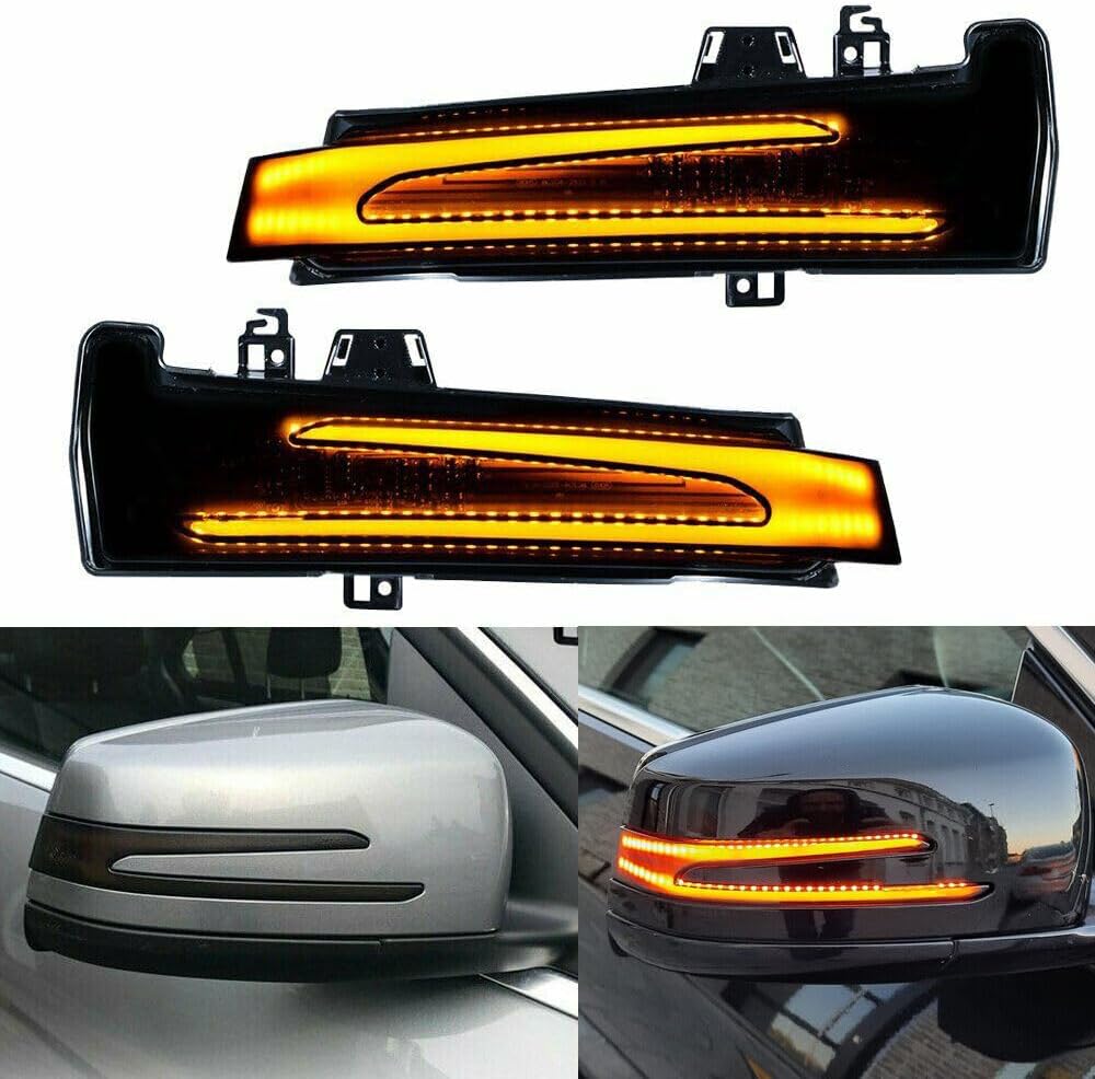 ya 4 8.8 Sequential Amber Turn Signal Side Mirror LED Lights for Benz W176 W246 W204 W212