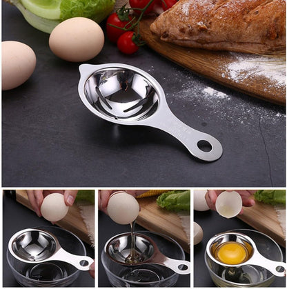ya 14 9.20 baidi 2 Pcs Egg White Separator Yolk Seperator Splitter Extractor Stainless Steel-1
