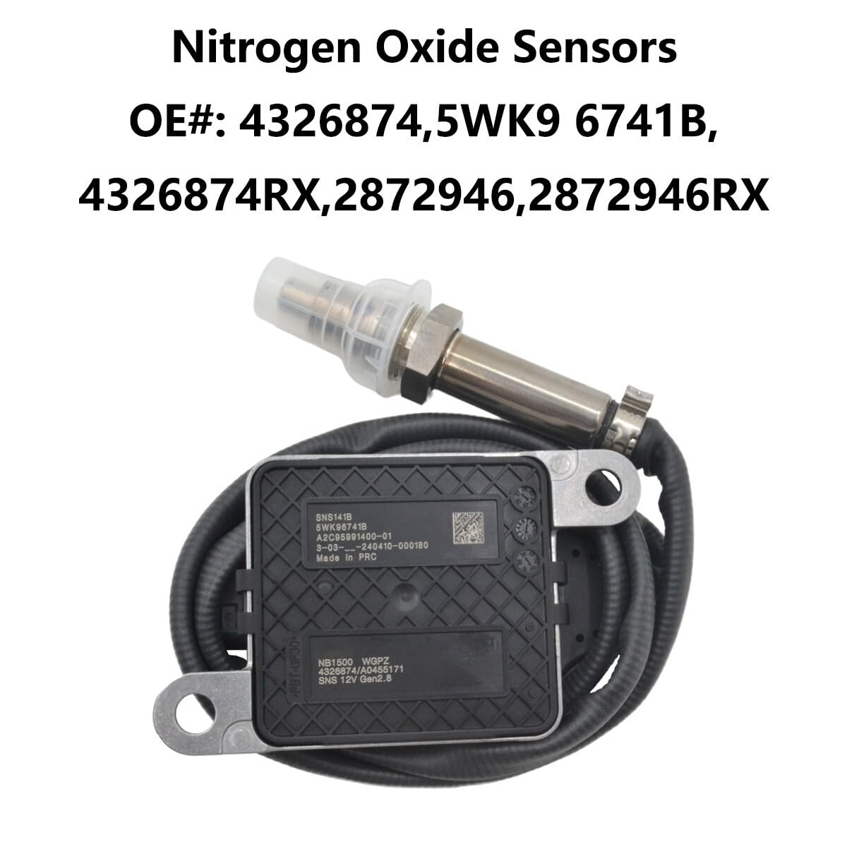 ya 9 10.24 Nitrogen Oxide Sensor 4326874 for ISB 5.9 6.7 ISX 11.9 15.0 2013-2020-
