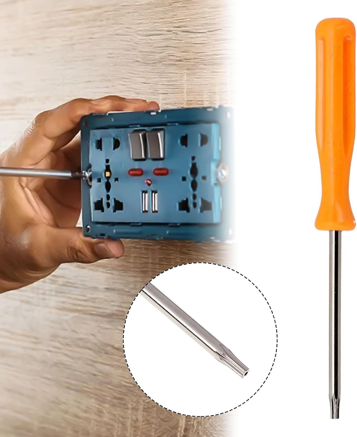ya 26 10.21 baidi 1 Pcs Special Screwdriver 100mm Chrome Vanadium Steel Security Opening
