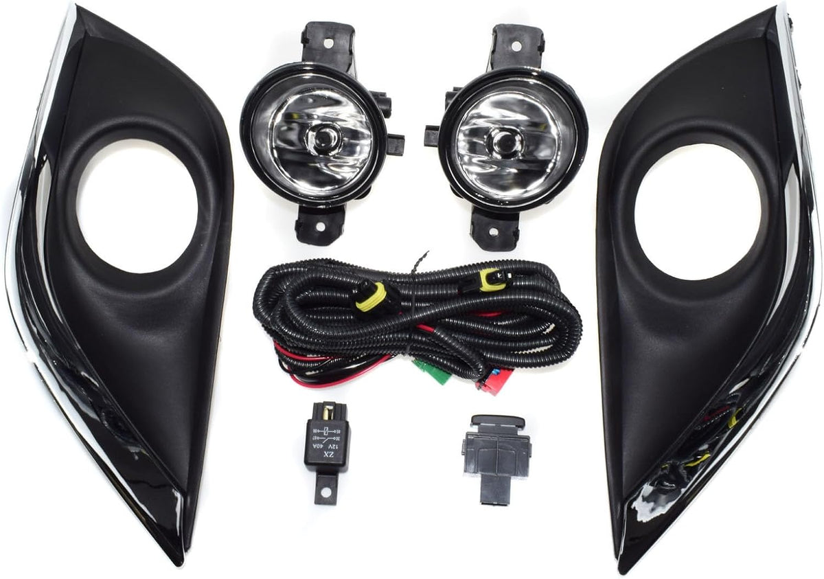 ya 4 8.14 622576W80A Clear lens fog light with baffle wiring switch relay for Nissan Versa