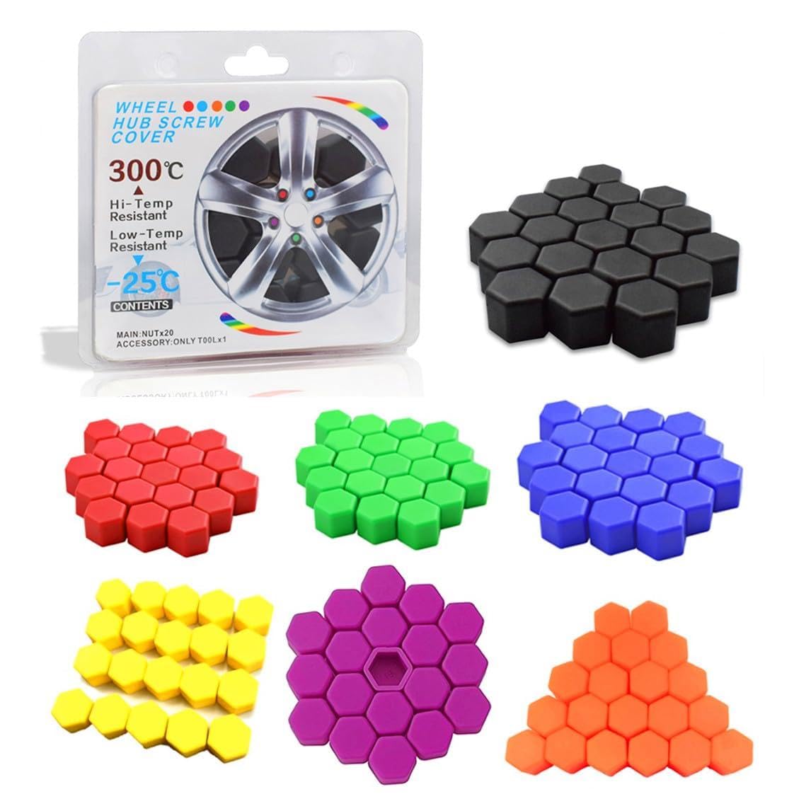 ya 10 9.16 baidi 20PCS 21mm Silicone Car Wheel Nut Lug Hub Covers Bolt Cap Dust Cover Protector