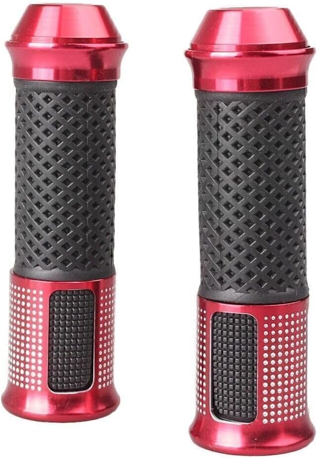 ya 6 8.14 CNC Aluminum Motorcycle Gel Rubber Hand Grips for 7/8 Standard Handlebar