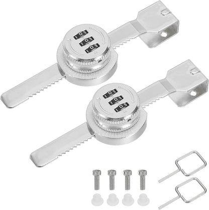 ya 26 10.21 baidi Keyless Cabinet Lock, 2Pcs Zinc Alloy 3 it Password Combination Lock, Silver