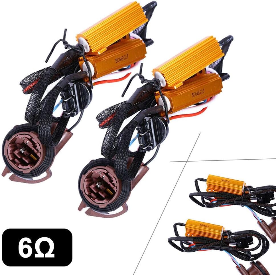 ya 4 8.8 LED Front Turn Signal Load Resistor Adapter Anti-Over Flash Error Canceller 3157