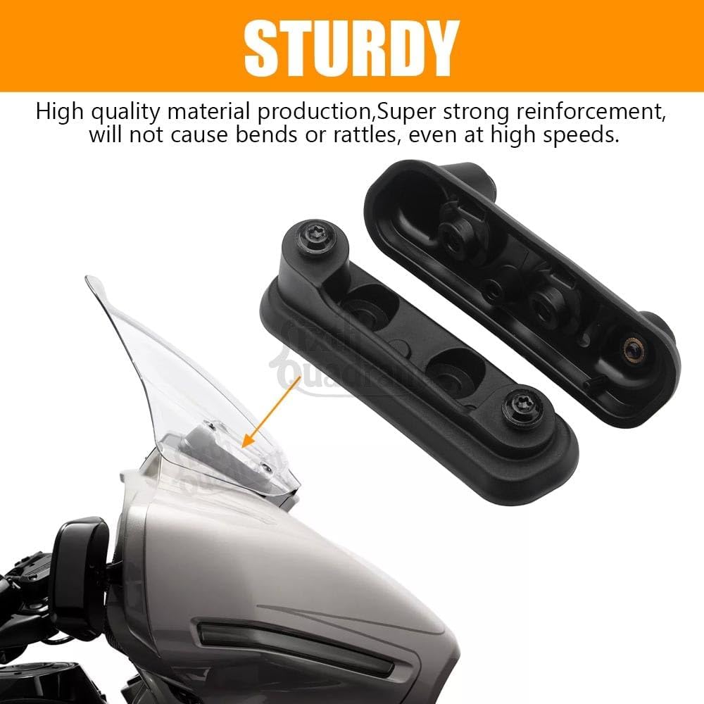 ya 23 10.7 baidi 2pcs Black Windshield Bracket Riser for Harley Street Glide FLHXSE FLHX/I 2024