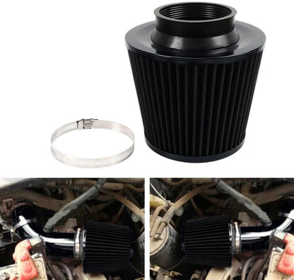 ya 13 9.15 baidi 3 76mm High Flow Inlet Cold Air Intake Cone Replacement Dry Air Filter Black