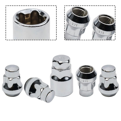 ya 13 9.15 baidi 4X for M14 x 1.5 Locking Wheel Nuts Tapered Key for for Ford S-MAX for Mondeo Silver