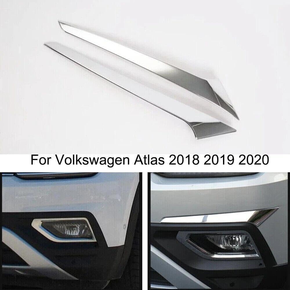ya 4 8.10 Automatic Chrome Front Fog Lamp Cover Trim Molding Fits for VW Atlas 2018-2021