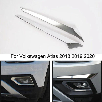 ya 4 8.10 Automatic Chrome Front Fog Lamp Cover Trim Molding Fits for VW Atlas 2018-2021
