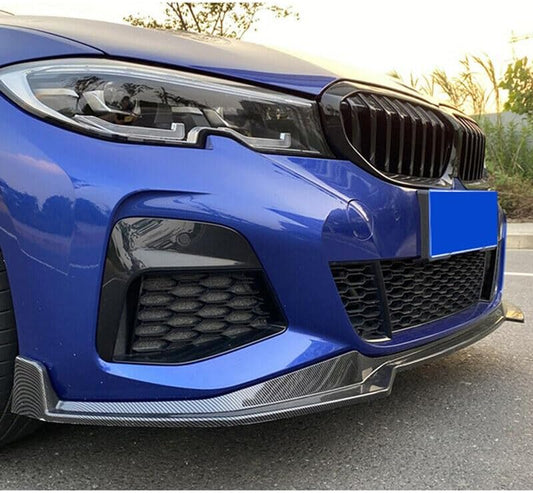 ya 2 8.15 M SPORT CARBON FIBER FRONT BUMPER SPOILER LIP FOR 19-2022 for BMW 3-SERIES G20 M340I