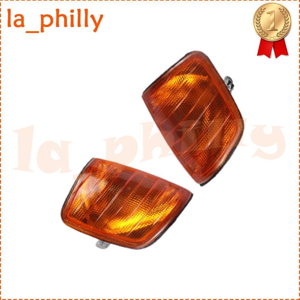 ya 6 8.24 baidi Pair L+R Amber Corner Lights Turn Signal for Mercedes W124 E-Class Sedan 1985-95