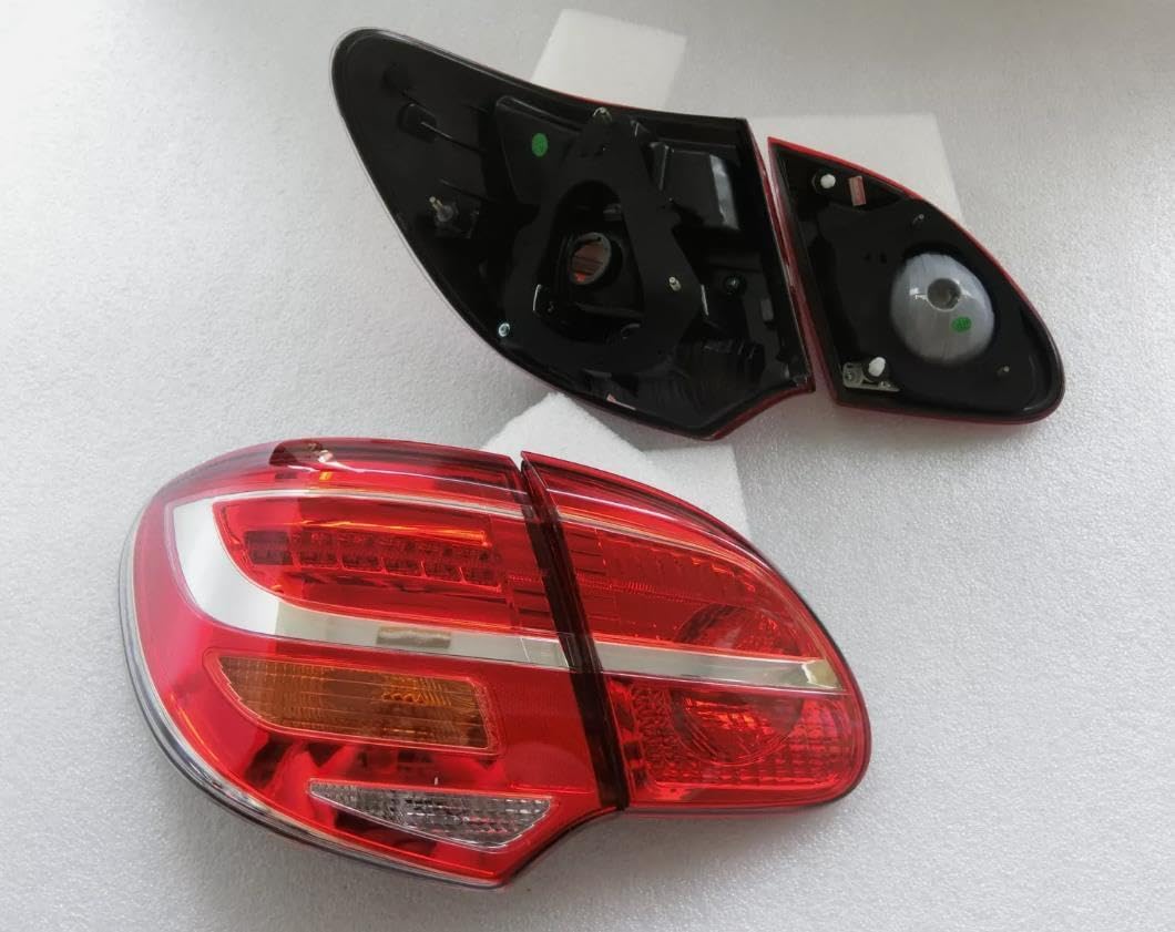ya 4 8.10 Red/Clear LED Tail Lights & Cover Bases For 2003 2004-2008 for Toyota for COROLLA ZRE120