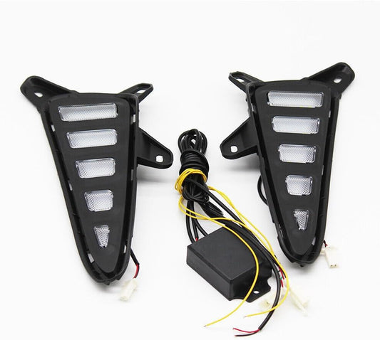 ya 2 8.15 Suitable for Toyota C-HR CHR 2016-2019 DRL LED daytime running lights, turn signal fog lights