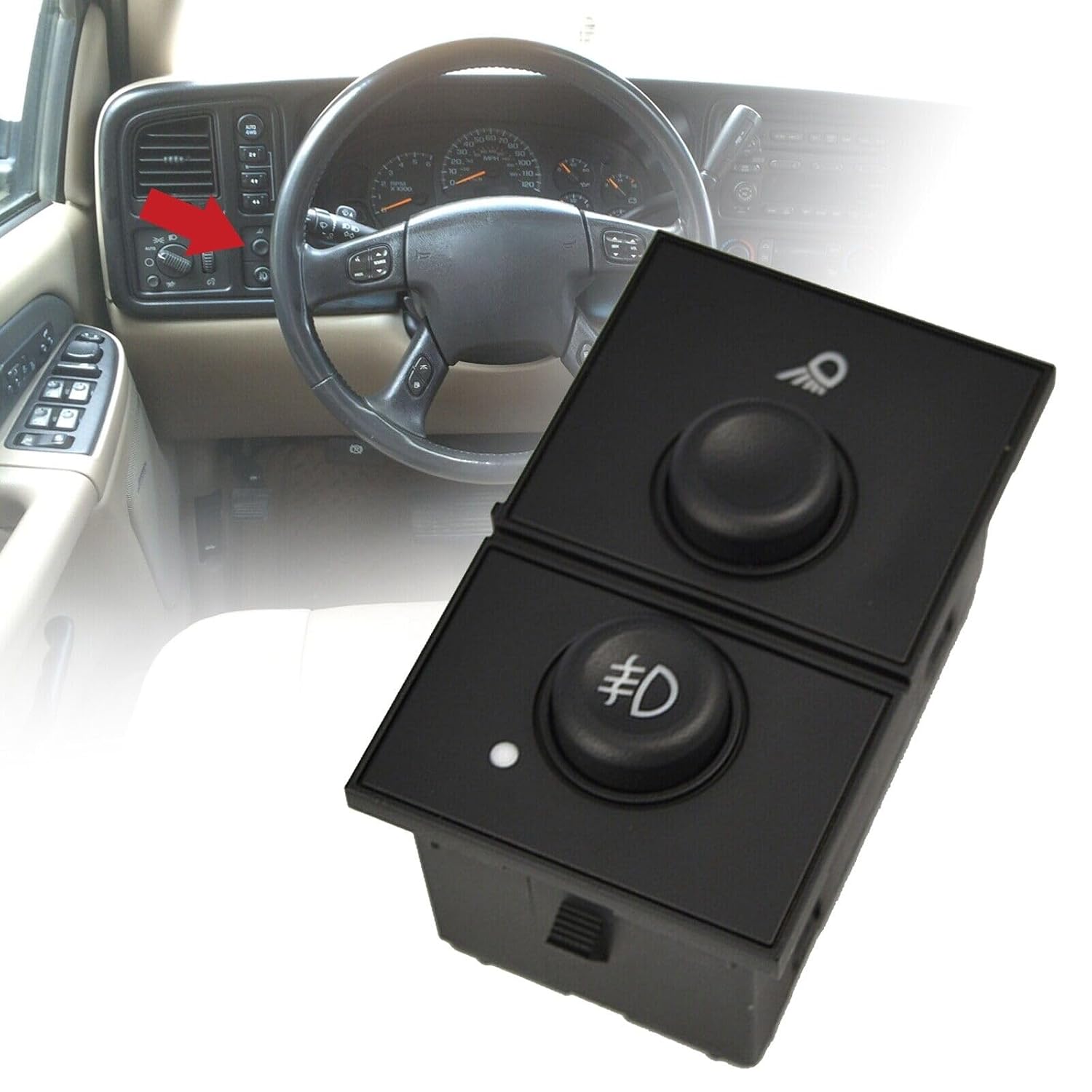 ya 6 8.24 baidi Fog Light Switch Fit 03-06 for Chevy Silverado Tahoe Avalanche for GMC Sierra Yukon at