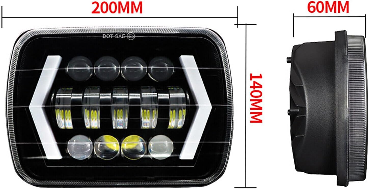 ya 4 8.10 12-24V DC for Jeep for Wrangler YJ Cherokee XJ MJ LED Headlight Ring DRL Turn Signal 