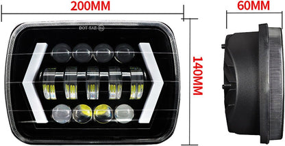 ya 4 8.10 12-24V DC for Jeep for Wrangler YJ Cherokee XJ MJ LED Headlight Ring DRL Turn Signal 