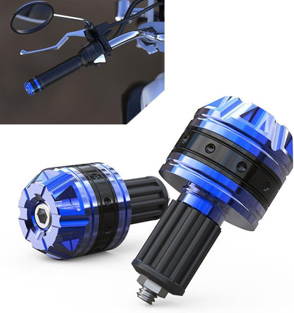 ya 6 8.14 Blue Pair Motorcycle Scooter Handle Handlebar Grips Bar End Cap Plugs Slider